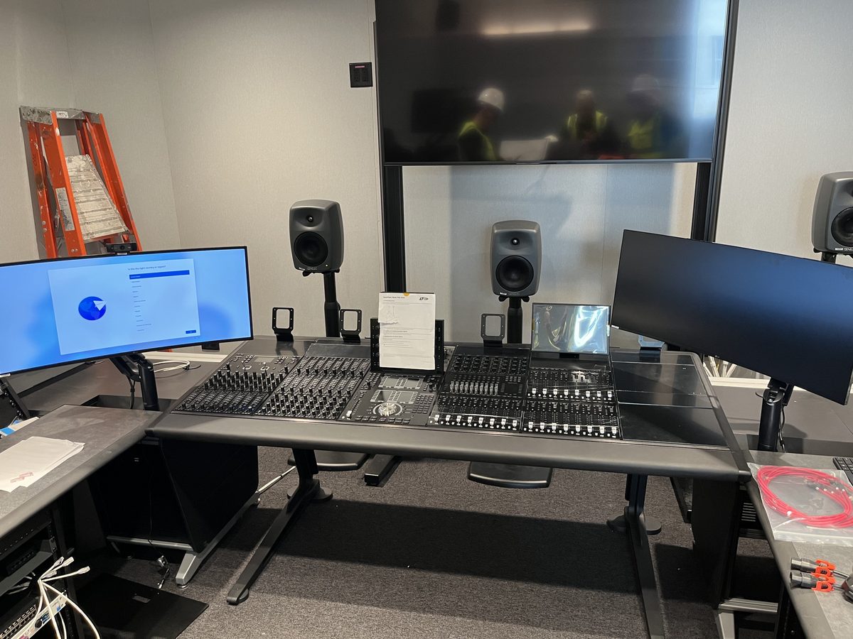 New edit and audio suite being built out during a headquarters relocation
